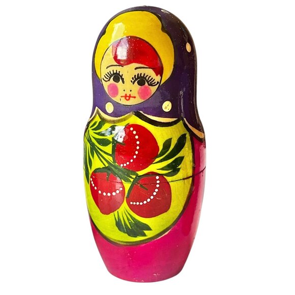 Hand Painted Russian Matryoshka Nesting Dolls Set Of 5 6.5-Inch Tall - Picture 6 of 11
